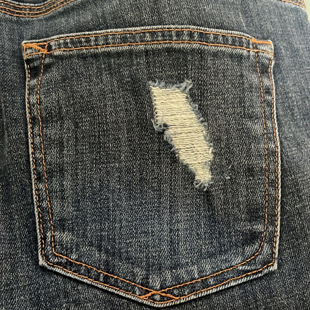 Talbots Boyfriend Patchwork Plaid Distressed Jean… - image 8